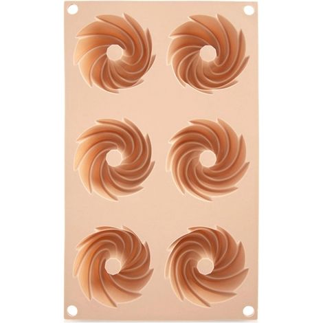Silicone Fluted Cake Mold, 6-Cavity, 28x17x3 cm (1/5)
