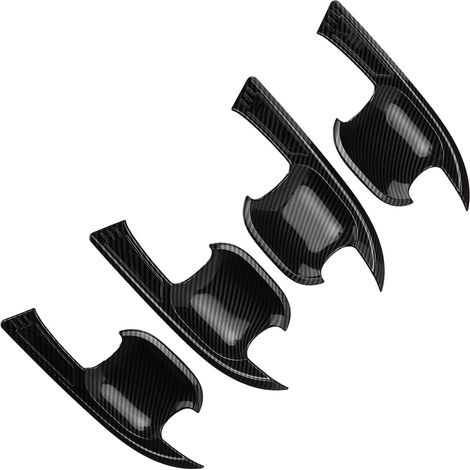 4-teiliges Set Türverkleidungsleisten im Carbonfaser-Stil mit Emblemen als Ersatz für Ford Focus 2019-2021 (1/5)