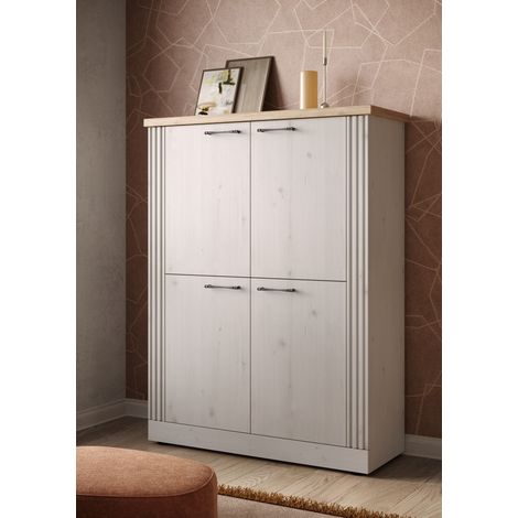 Buffet haut contemporain chêne blanc Elbeth (1/5)