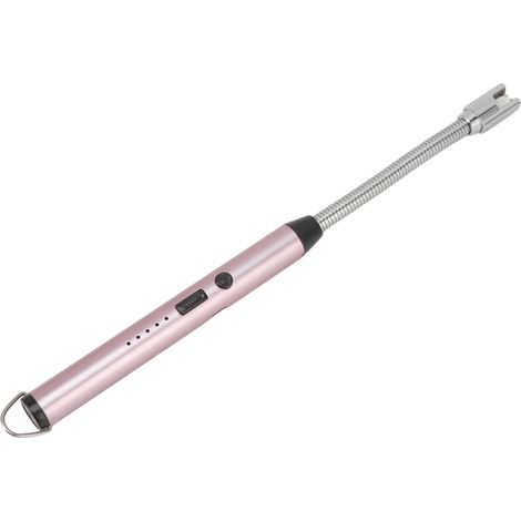Briquet à arc pulsé, coupe-vent, électrique rechargeable, pour cuisinière à gaz, bougie d'aromathérapie, or rose (1/5)