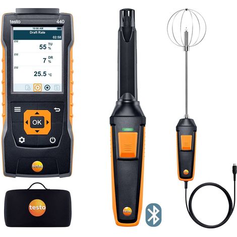 Testo 440 Anemometer schwarz zur Messung der Luftqualität (1/3)