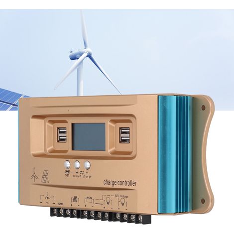 Boost-MPPT-Laderegler für Wind- und Solarenergie, 12 V/24 V/36 V/48 V/60 V, 50 A Hybrid-Wind-Solar-Laderegler (1/5)