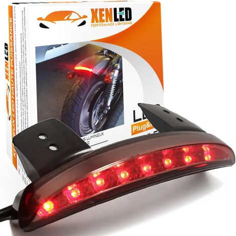 Moto garde-boue arrière Led feu arrière pour Harley 883 XL883N XL1200V XL1200X - feu stop (1/5)