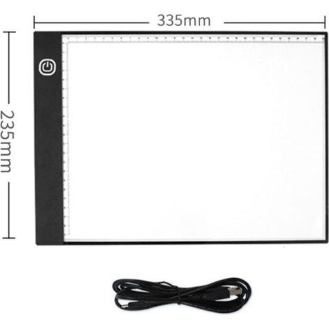 Tablette lumineuse A4 avec variateur tactile, 3 niveaux de luminosité LED 7000 lux