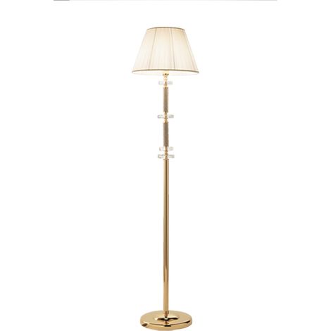 Piantana DIDO in vetro trasparente lavorato a mano Oro H176 cm (1/2)
