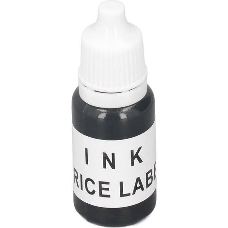 Recharge d'encre noire pour imprimante d'étiquettes (10 ml), encre carbone de remplacement pour rouleaux d'imprimante d'étiquettes (1/5)