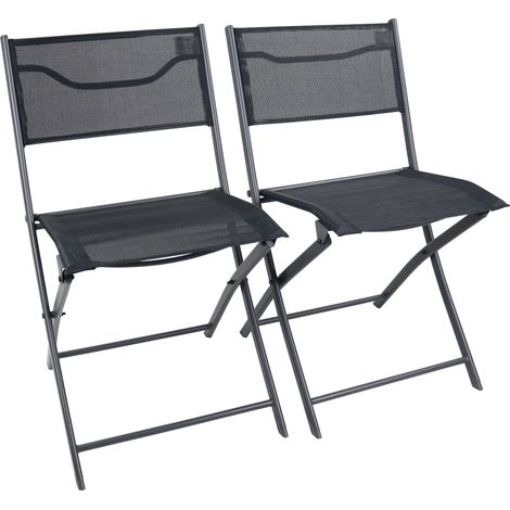 Silla de jardín de 2 piezas Silla plegable Sumila 79x45x46 - VCM