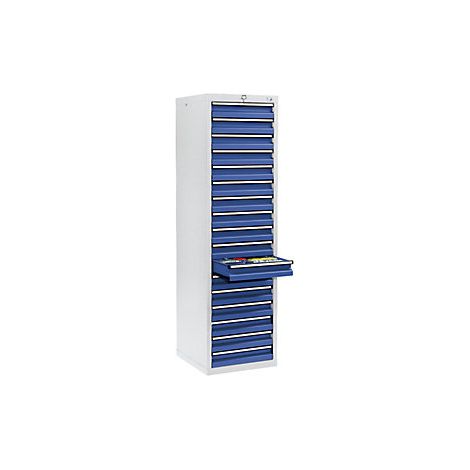 Cajonera  H x A x P 1800 x 500 x 500 mm  17 cajones de 100 mm