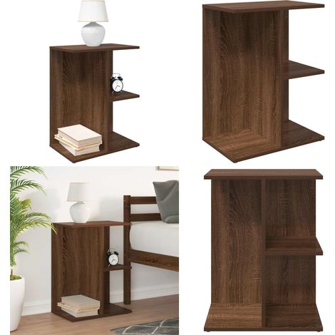 vidaXL Nachttisch Braun Eichen-Optik 46,5x29x61 cm Holzwerkstoff (1/5)
