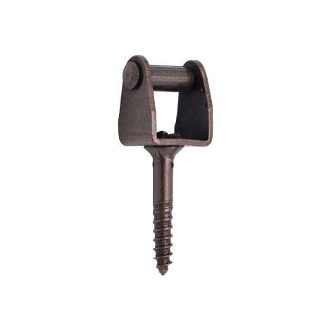 CAVALLOTTO A VITE 18MM OTTONE BRONZATO PER SERRAME (1/3)