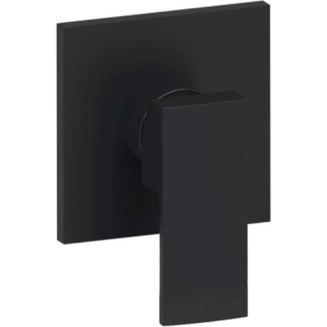 Mitigeur de douche encastré 1 sortie avec plaque en acier inox, noir mat Paffoni Elle série EL010NO/M Noir mat (1/2)