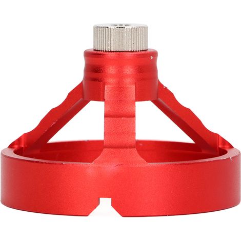 3-in-1-Bohrschablone mit 6 Führungsringen, vertikale Positionierhilfe für Holz, rot (1/5)