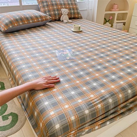 Drap-housse extensible - 180x200 cm - 29 cm de large - Coton - Élastique tout autour - G (1/2)