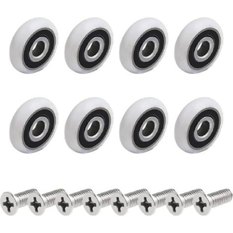 8 galets de porte de douche de (25mmM5screw)