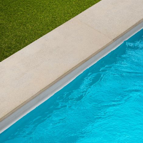 Margelle de piscine Pierre de l'Atlas Beige 100x35x3 cm Bord Droit (à l'unité) - RO'MA NATURE (1/4)