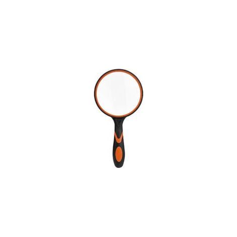 Lupa de lectura de cristal grande para libros científicos, periódicos, lectura, insectos, pasatiempos, observación superior, color negro y naranja. (1/5)