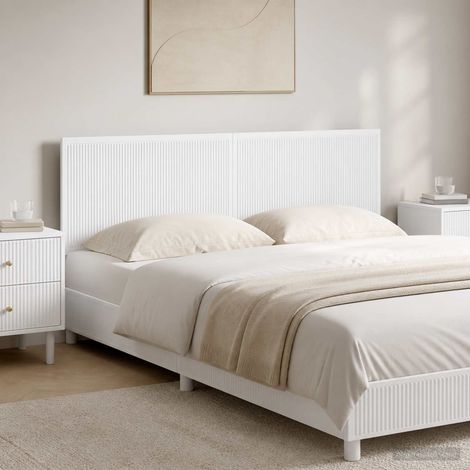 vidaXL Cabecero montada en la pared EDE Blanco Brillante (1/5)