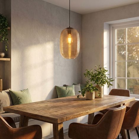 Hängeleuchte Pendelleuchte Wohnzimmerlampe LED Warmweiß Schwarz Metall H 120 cm (1/5)