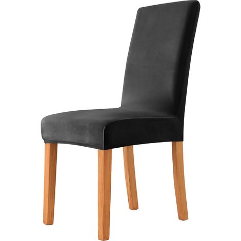 Housse de chaise en velours, spandex extensible avec bande élastique, grande taille en velours (1/5)