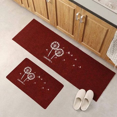 Tapis Cuisine Antidérapant 2 Pièces, Absorbant Eau Tapis pour entrée de Salle de Bain, Paillasson Tapis de Sol Cuisine Devant Evier (1/3)