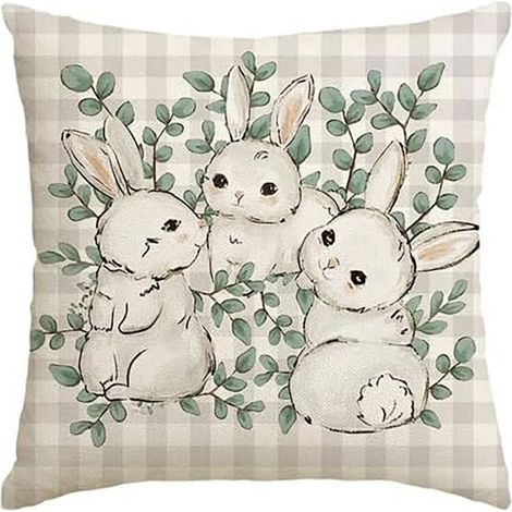 Federa per cuscino Ecarla Spring 45x45cm Coniglietti di Pasqua POD226