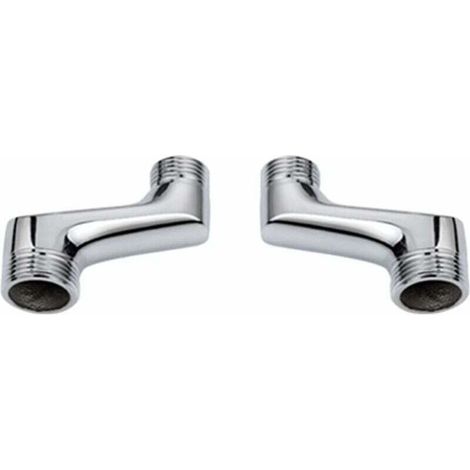 Fitting against angled for shower – Brass G1/2 to G3/4 – Surface chrome corrosion-resistant – Installation fast and easy (1/3)
