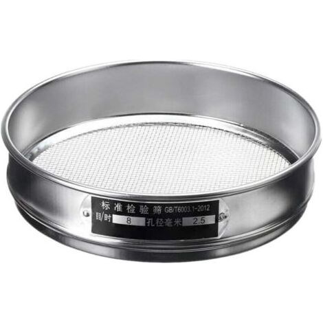 Pair 8 Mesh Tamis Farine Inox Tamis Jardin Tamis Cuisine Patisserie 2.5Mm Diamètre 20cm, Profondeur 5cm (1/4)