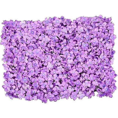 Wandpaneel aus Seidenhortensienblüten zum Selbermachen – Hochzeitshintergrund/Partydekoration-Purple (1/5)