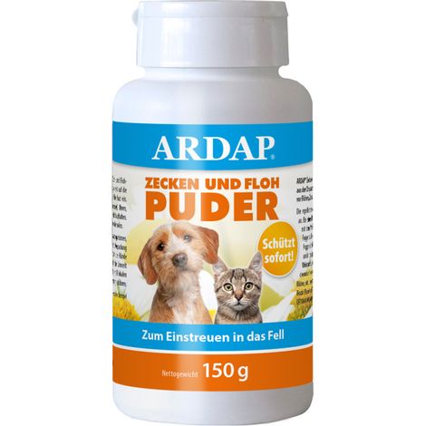 ARDAP Zecken- und Flohschutzpuder für Tiere 150 g (1/4)