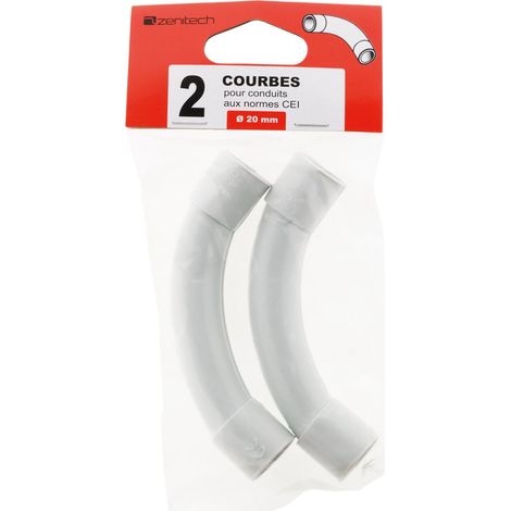 2 Curvas de Gran Radio ø 20mm - Gris