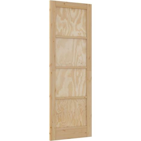 Porte intérieure naturelle, contreplaqué 73,5 x 211 cm.