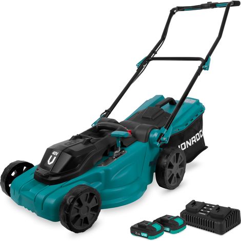 VONROC Tondeuse à gazon sans fil 40V – Largeur de coupe 38 cm 2 batteries 2.0Ah et double chargeur in-clus (1/5)