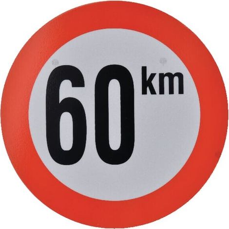 Panneau de limitation de vitesse 60km-h en PVC UNIVERSEL BK60
