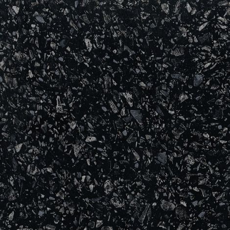 Black Astral Quartz MFC Laminate Kitchen Worktop, W 2000mm x L 28mm x D 365mm, Black