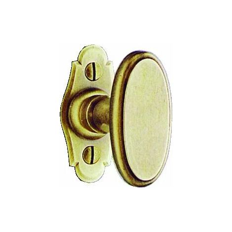 Bouton rustique finition laiton patiné sur rosette Corrèze - BOUVET - TORBEL INDUSTRIE