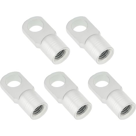 Confezione da 5 aste di supporto per molle a gas M8, giunto piatto, diametro foro 8,5 mm, raccordo terminale in acciaio zincato per porte, cappe, pensiline, giunto a cerniera (1/5)