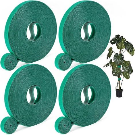 40 m (4 x 10 m) selbstklebendes Klettband für Gartenarbeiten – Grün (1/5)