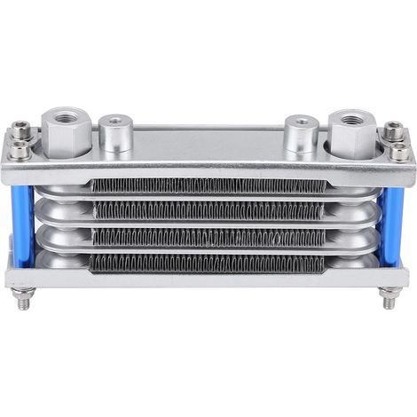 Refroidisseur D'huile, Moto Universelle Refroidisseur D'huile Moteur Refroidisseur Radiateur pour Moto Vélo Saleté 50CC-200CC(Argent) (1/5)