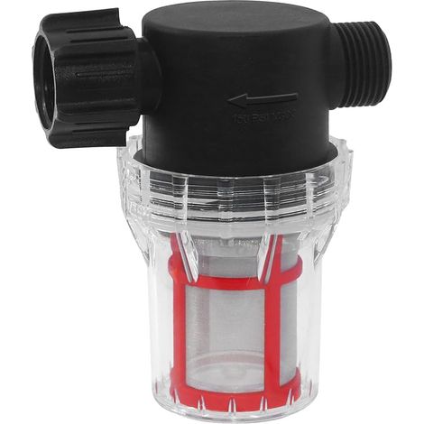 Ortviai Pré-filtre de Tuyau d'Arrosage 1/2" (20mm) - Filtre de Sédiments 200 Mesh - Connecteur Fileté Mâle/Femelle pour Irrigation de Jardin, Système de Brumisation et Nettoyeur Haute Pression