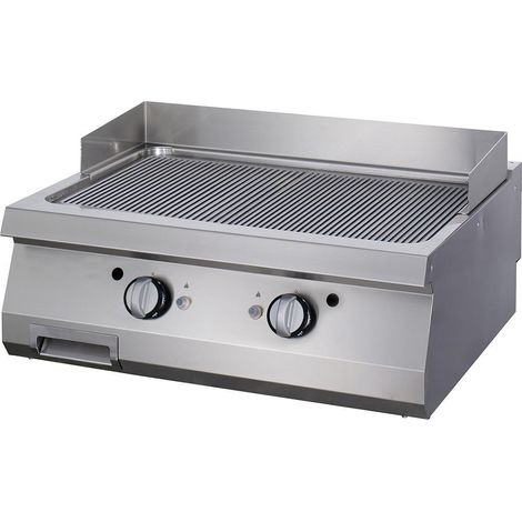 Premium Plaque de Gril - Chrome Rainuré - Double - Prof. 90 cm - Gaz - Maxima