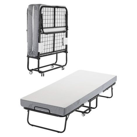 Lit d'Appoint Pliant 79 x 190 cm - Taille Jumeau avec Cadre en (1/5)