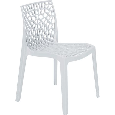 Sedia Grandsoleil Gruvyer in Polipropilene Bianco