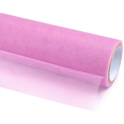 Tul liso, rosa empolvado, 15 cm x 9 m, 1 unidad. (1/4)