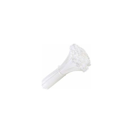 Collier de Serrage 100 mm x 2.5 mm, Lot de 100 Serre Câbles, Attache Câble Blanc, Attaches de Câble en Nylon, Attaches de Câble Ensemble pour Agriculture/Emballage/Jardin/Gestion des Câbles (1/5)