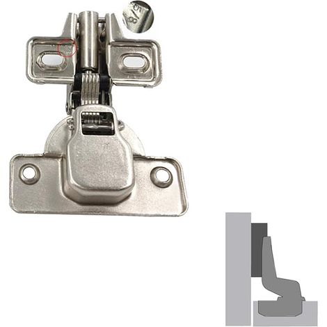95 Degree Rentrant Mini 35mm Frame Hinges with Damper for Doors Short Hinge for Cabinet Door Furniture Kitchen (1/4)