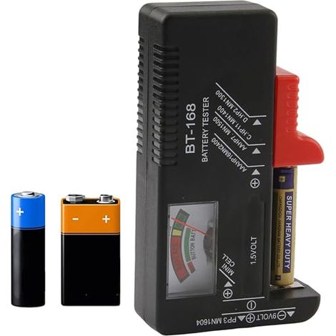 Multi Size Digital Battery Tester, Accurate Reader Batteries AA AAA C D 9V Button 1.5V, Home Workshop Energy Controller, Power Verification Device (1/5)