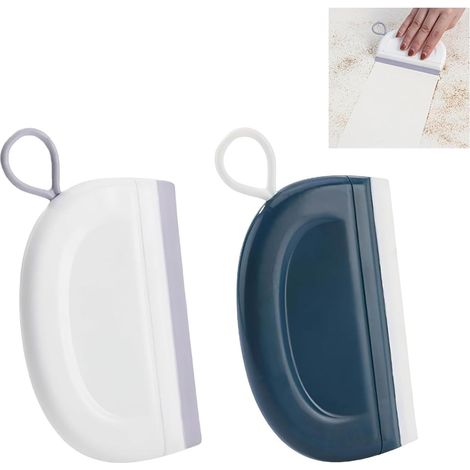 Duschabzieher-Set, 2 Stück, TPR- und PP-Material, Mini-Glasabzieher für Spiegel, Fenster, Glas und Oberflächen in Küche, Bad, Auto, leicht zu reinigen, schlichtes Design