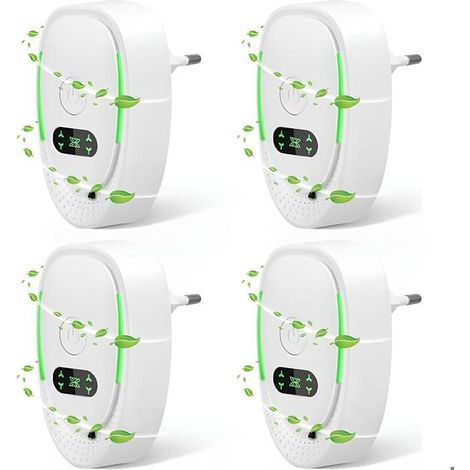 Lot de 4 purificateurs air ions négatifs – Enfichables, sans filtre – Anti-odeurs – Chambre, animaux (1/5)