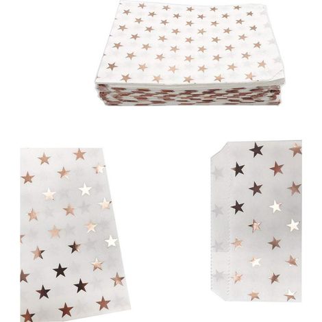 50 sachets à bonbons jetables, jolis sacs cadeaux en papier pour mariages et anniversaires (1/5)