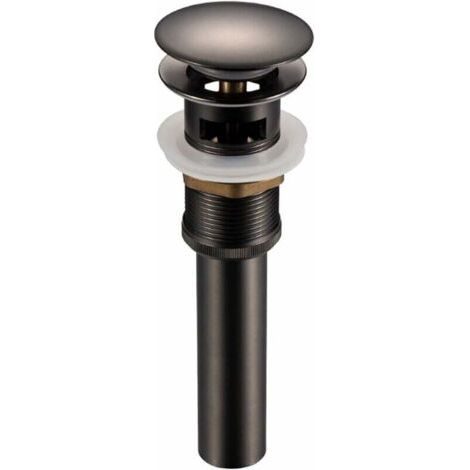 Bonde de lavabo avec trop-plein, bouchon de vidange en laiton à clic, bouchon de vidange de lavabo à clic de 3,2 cm (1 1/4 po). (1/5)